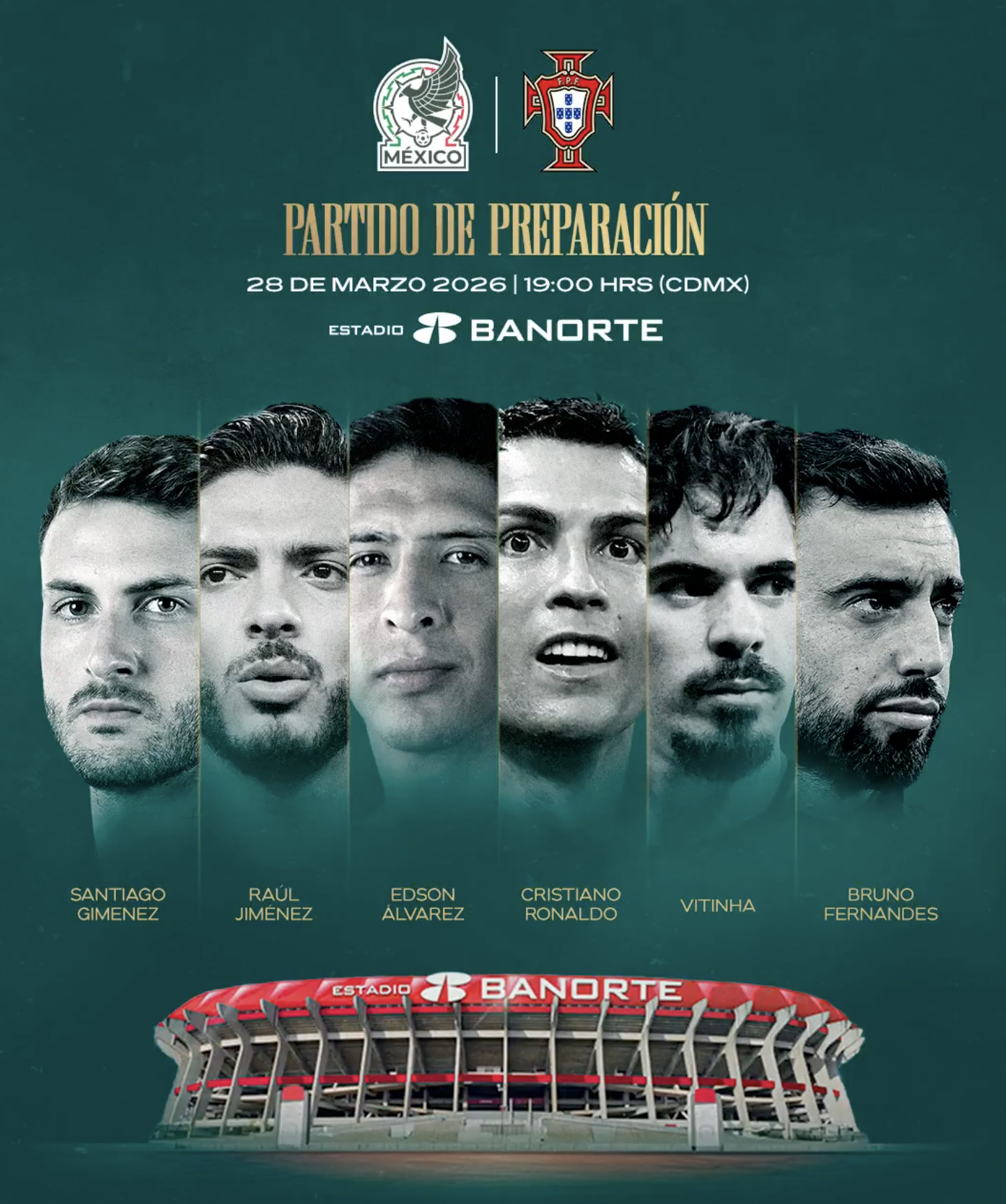 México vs Portugal Estadio Azteca