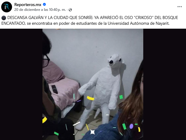 El "Oso Crickoso" de Nayarit que costó un dineral y da pena ajena