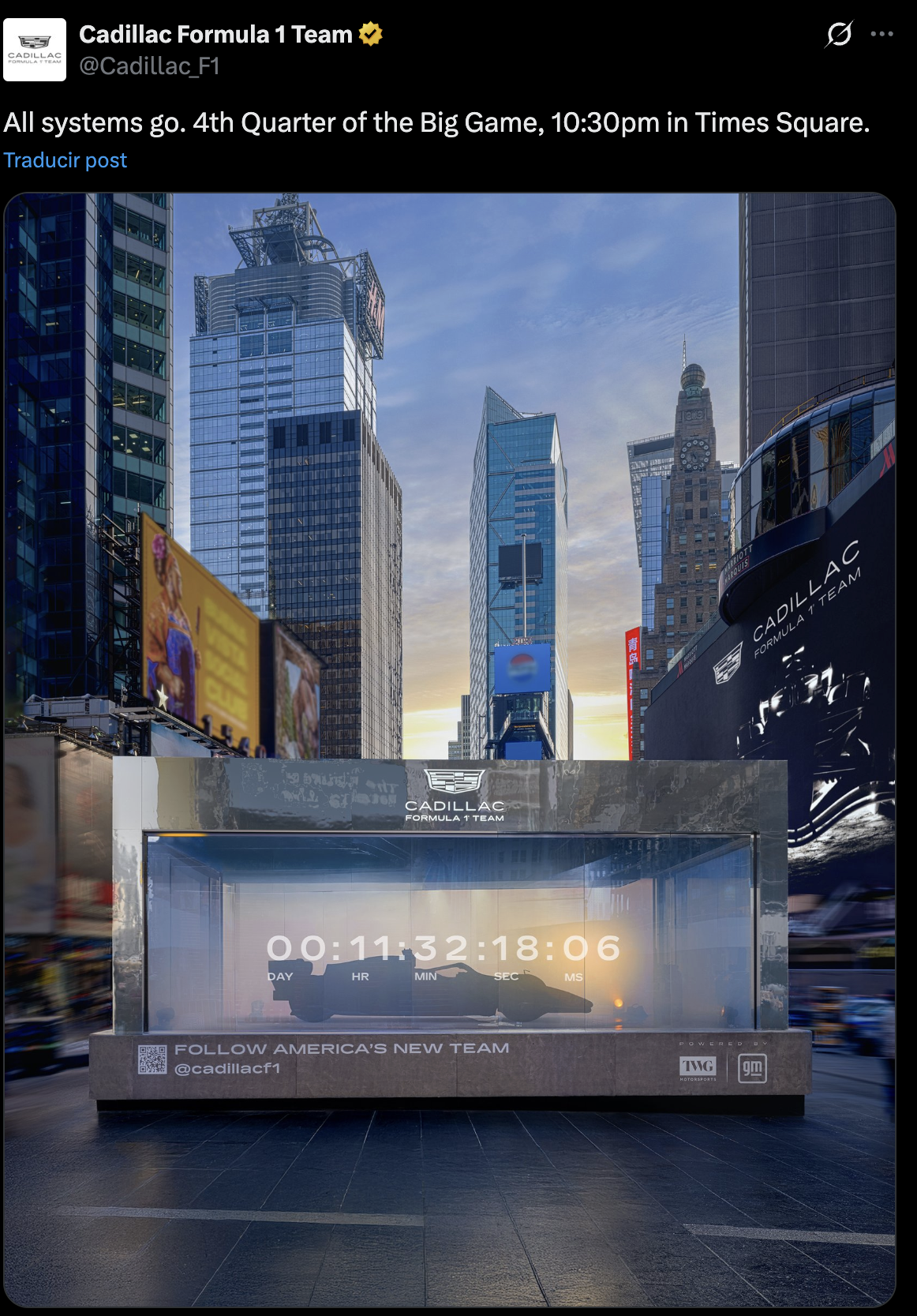 Presentación de Cadillac en Time Square