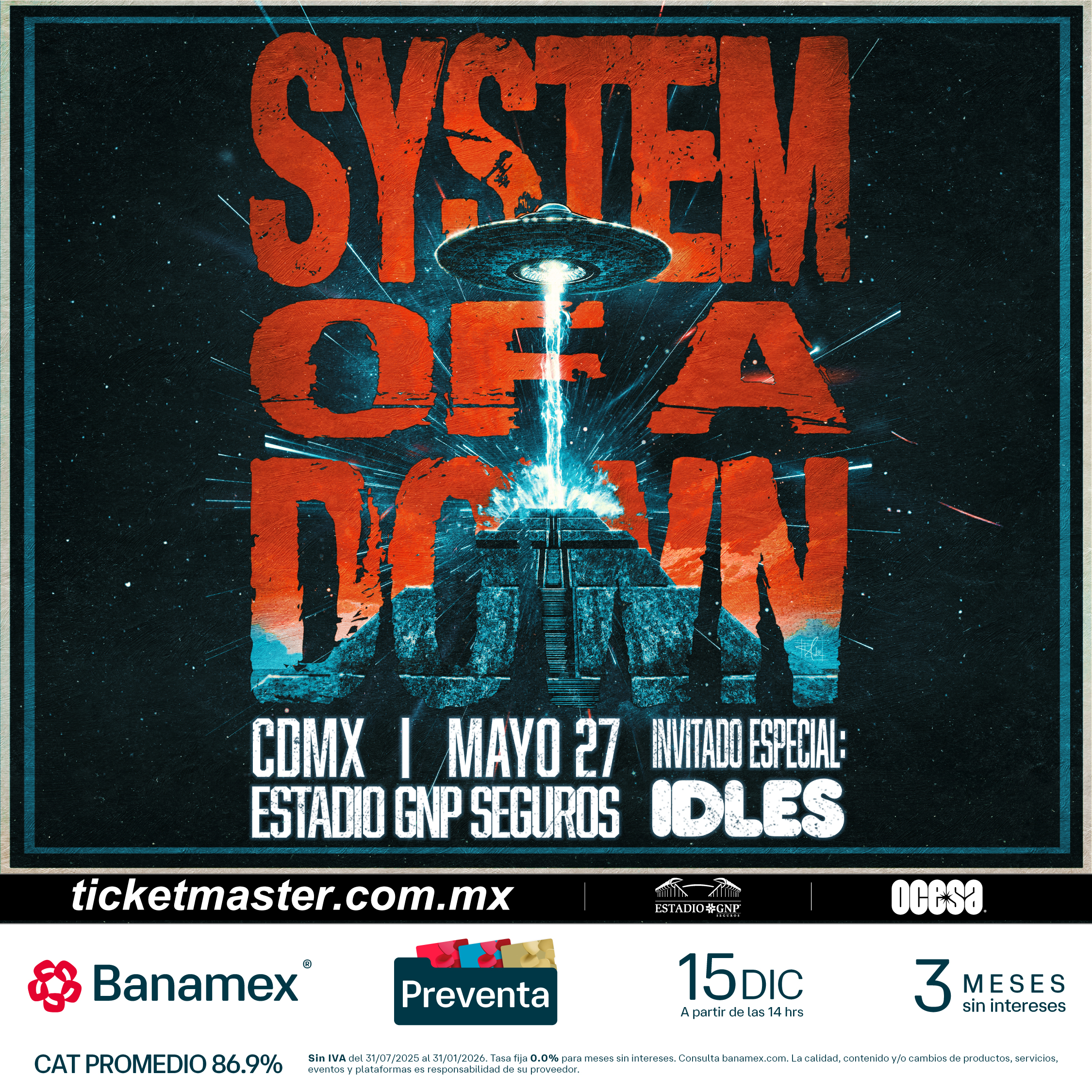 System of a Down regresa a México y va la fecha, lugar y cuándo comprar boletos