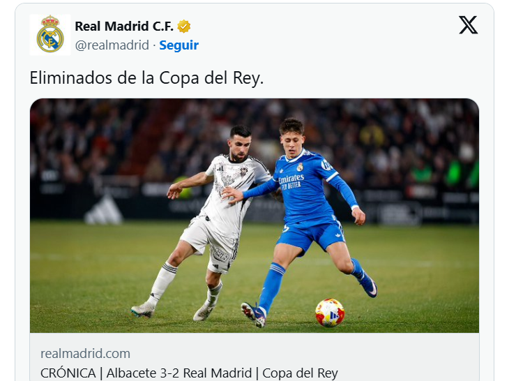 5 datos para dimensionar la derrota del Real Madrid ante Albacete en la Copa del Rey