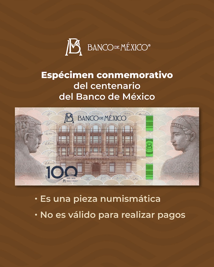 banco de mexico billete centenario