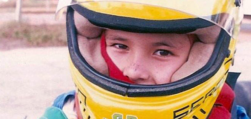 Checo Pérez cuando era pequeño
