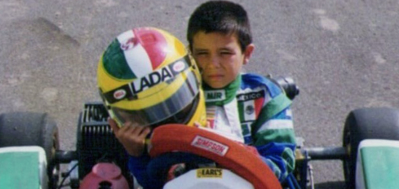 Checo en su años de karting