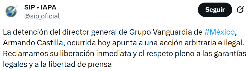 Detienen en Nuevo León a Armando Castilla Galindo, director de Vanguardia
