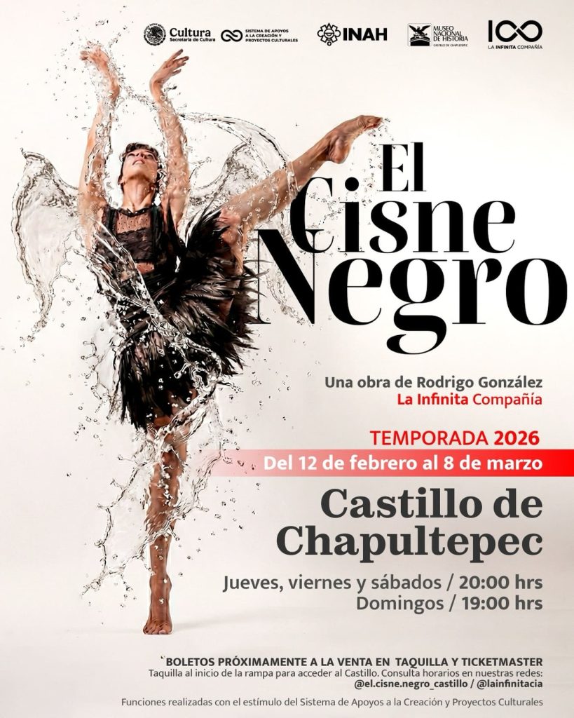 El cisne Negro en el Castillo de Chapultepec