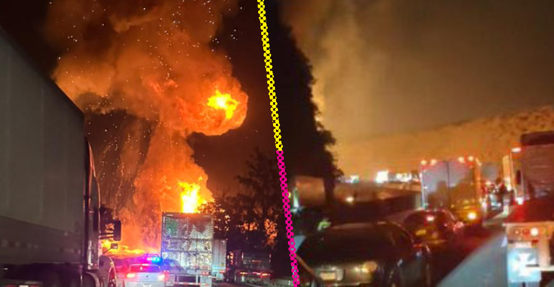 Explosión de pipa de gas causa cierre en la autopista México-Querétaro