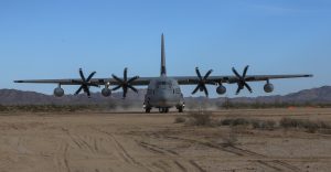Touchdown of KC-130J Hercules