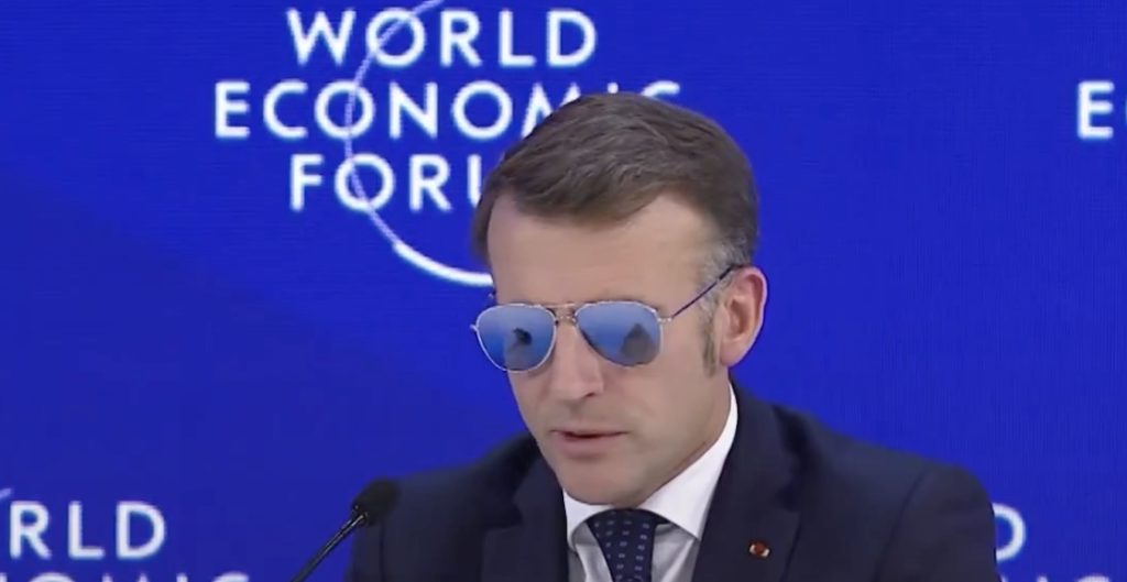 Emmanuel Macron en Davos