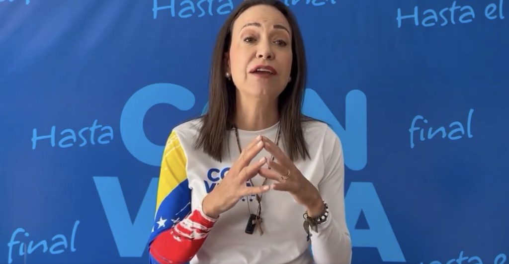 María Corina Machado, líder opositora de Venezuela