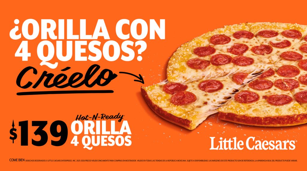 pizza orilla 4 quesos little caesars
