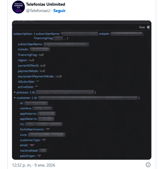 Telcel expone datos en el registro obligatorio de líneas