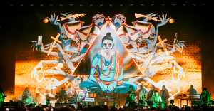 Gorillaz tocando The Mountain en el Hollywood Palladium de Los Ángeles el 23 de febrero de 2026