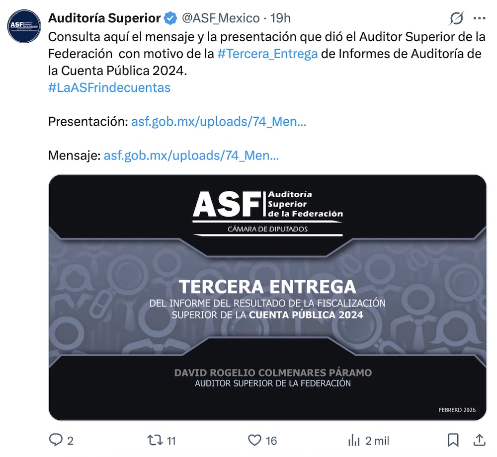 Más de 65 mil millones de pesos por aclarar en el último año del gobierno de AMLO: Auditoría