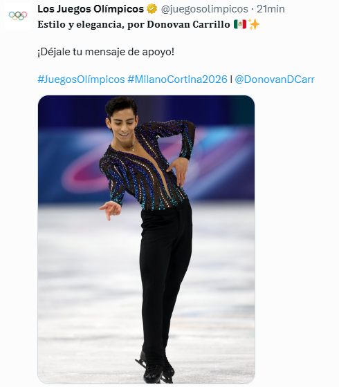 Donovan Carrillo en los Juegos Olímpicos de Invierno 2026