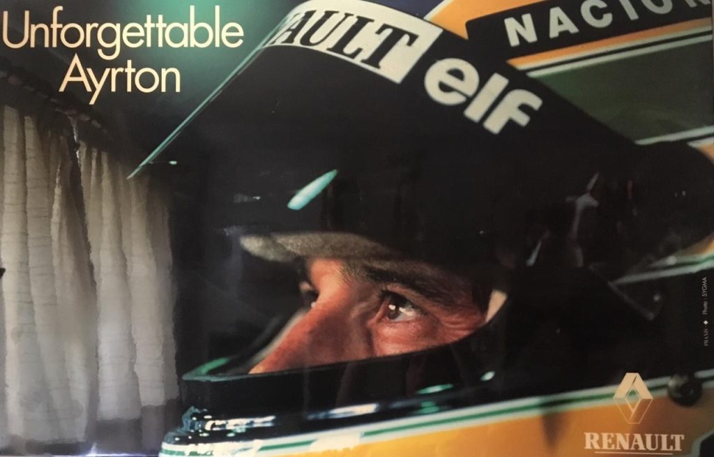 Marco Tolama conservaba este poster de Senna en su oficina