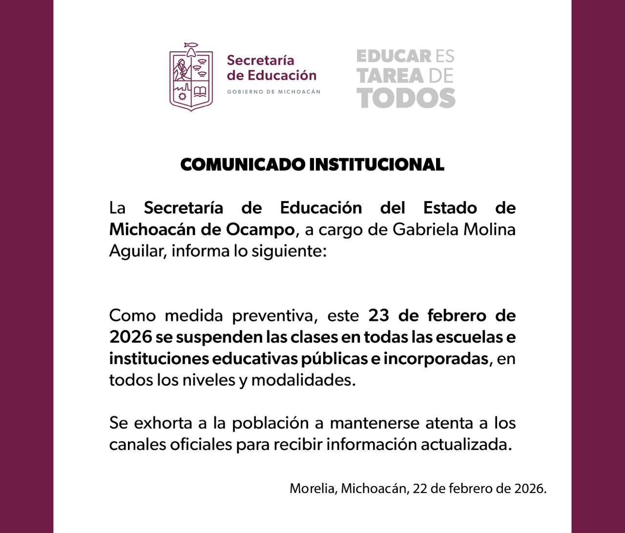 Suspensión de clases en Jalisco y otros estados tras bloqueos y muerte ...