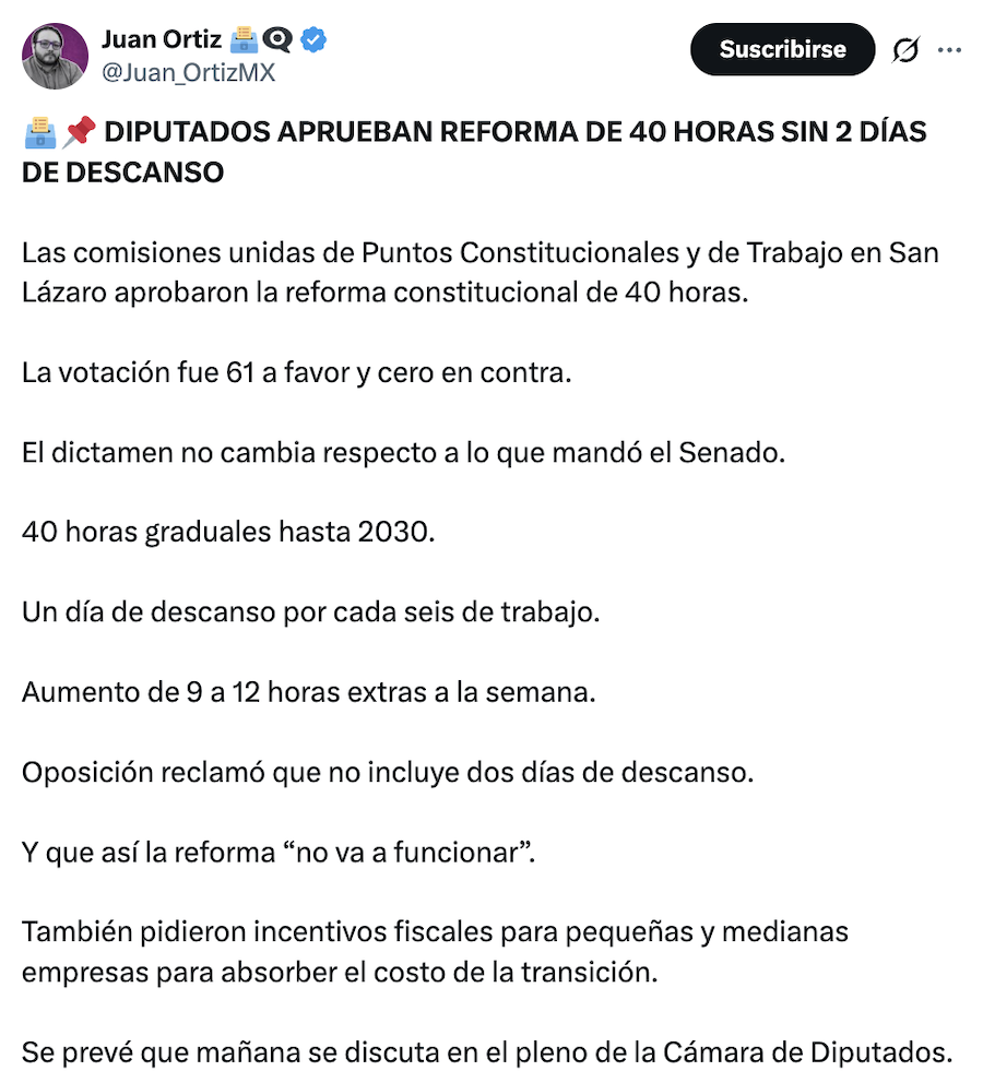Diputados jornada laboral