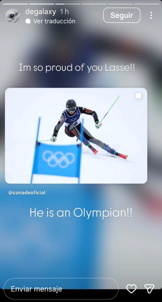 Así le fue a Lasse Gaxiola en su debut en Juegos Olímpicos de Invierno