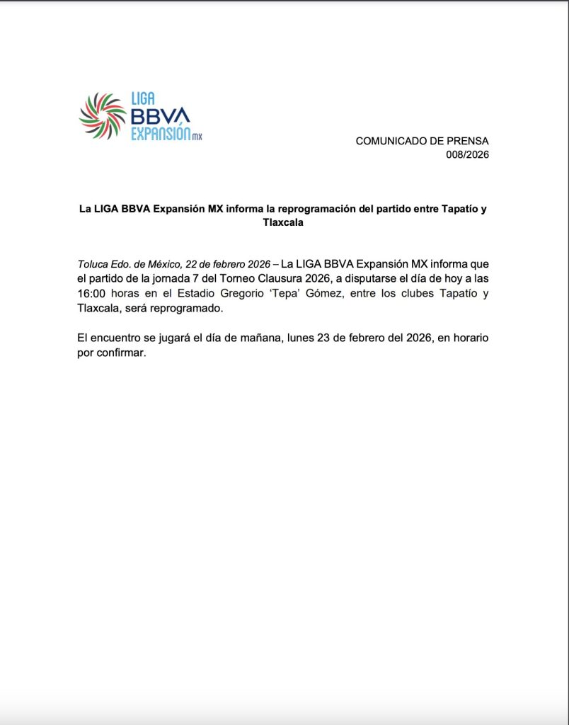 Comunicado de la Liga de Expansión