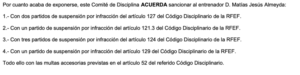 Sanción contra Matías Almeyda