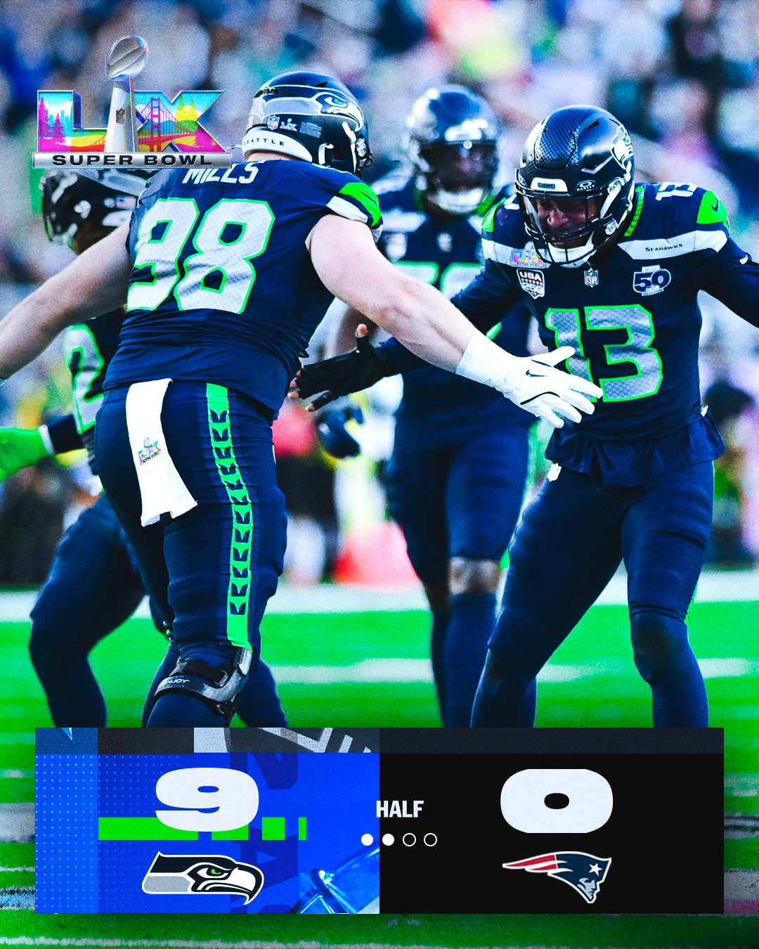 Llegamos al Medio Tiempo del Super Bowl LX