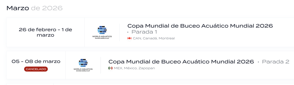 Cancelan Mundial 2026 de Clavados en Guadalajara por violencia