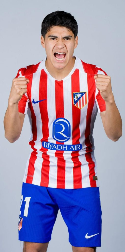Obed Vergas con el Atlético de Madrid