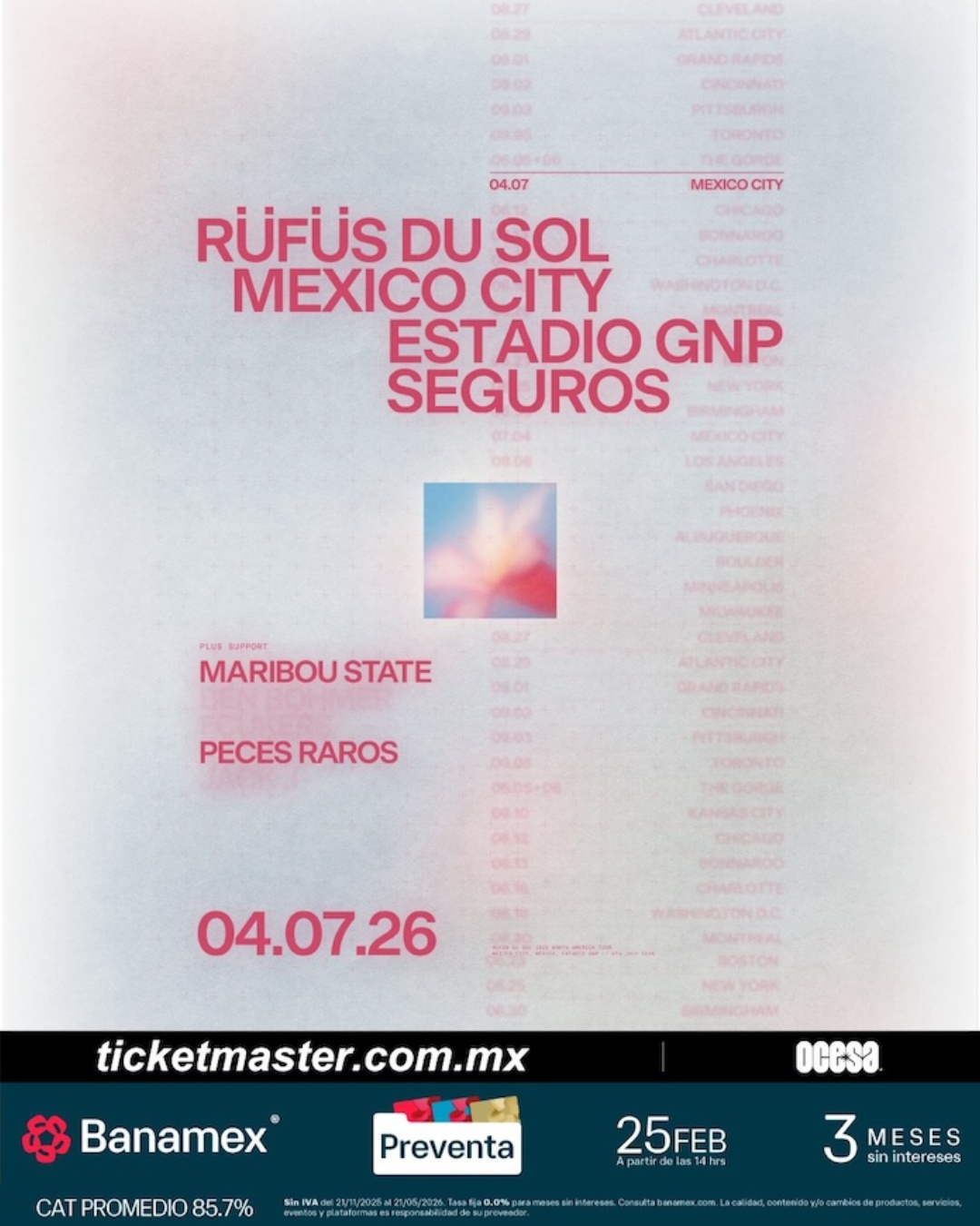 Rüfüs Du Sol en México – Estadio GNP Seguros