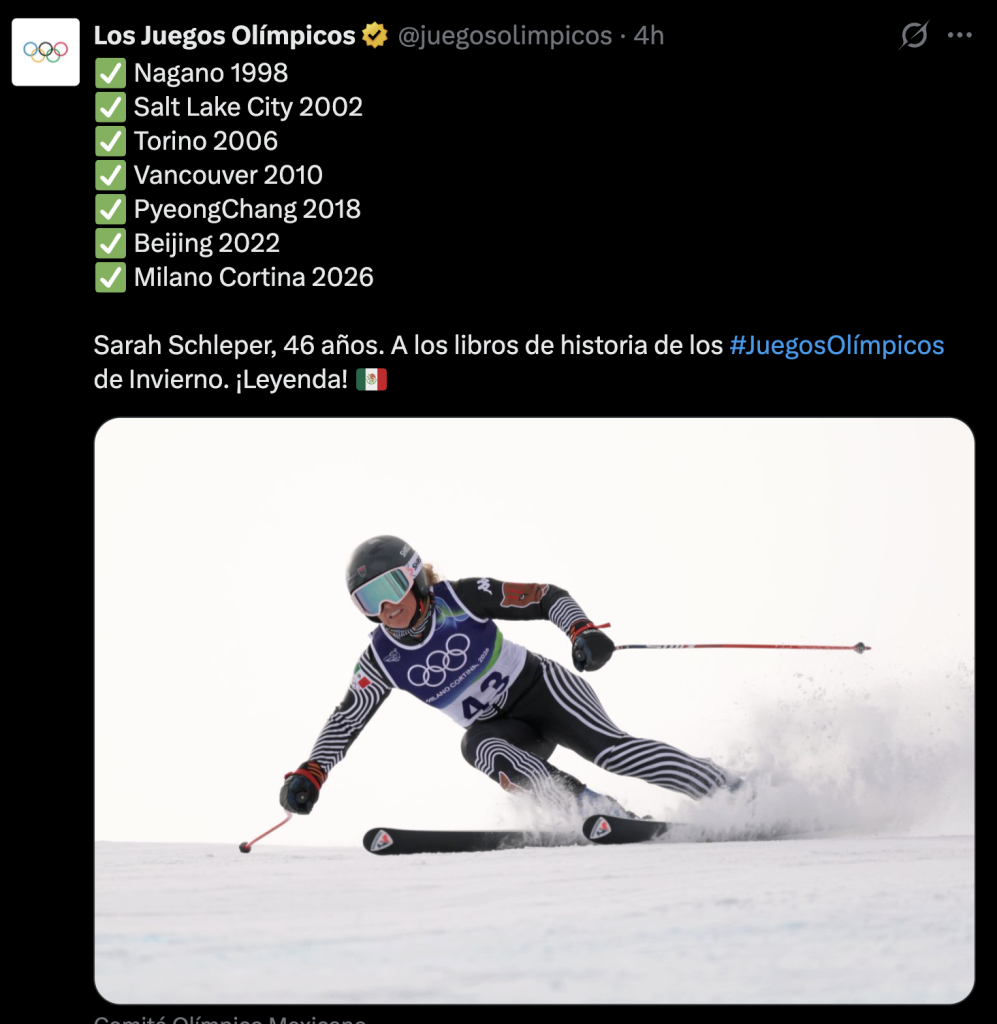 Sarah Schleper en los Juegos Olímpicos de Invierno 2026