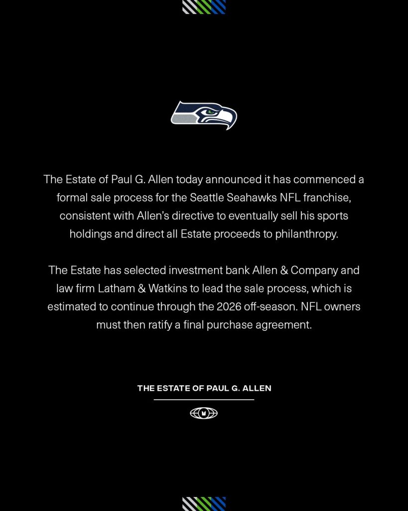 Comunicado oficial de los Seattle Seahawks