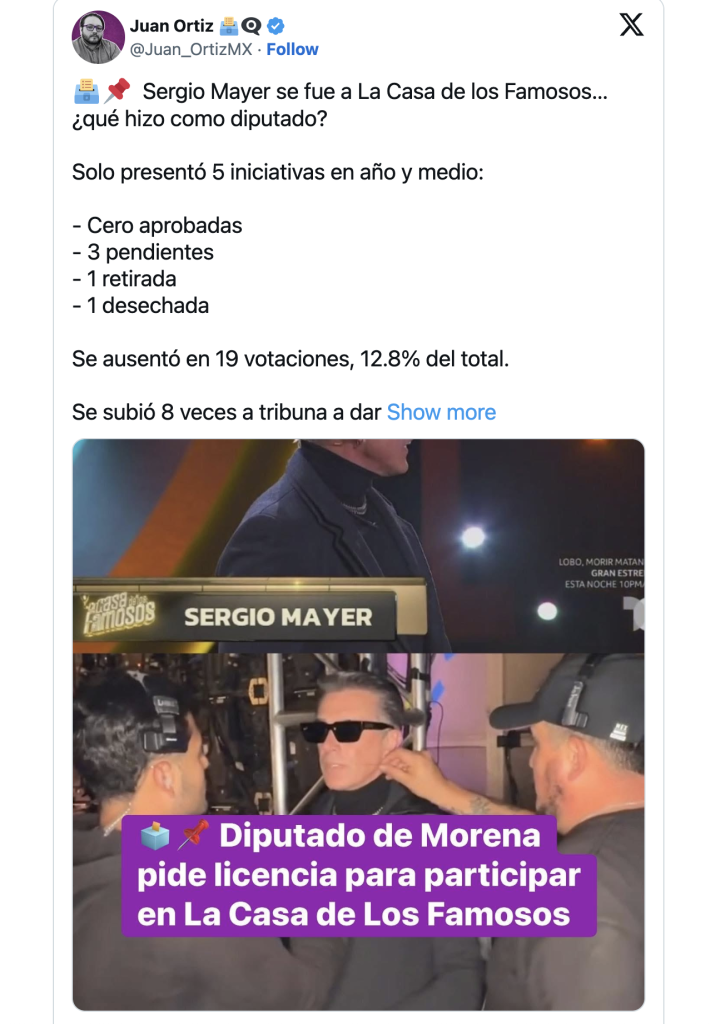 Sergio Mayer a la Casa de los Famosos