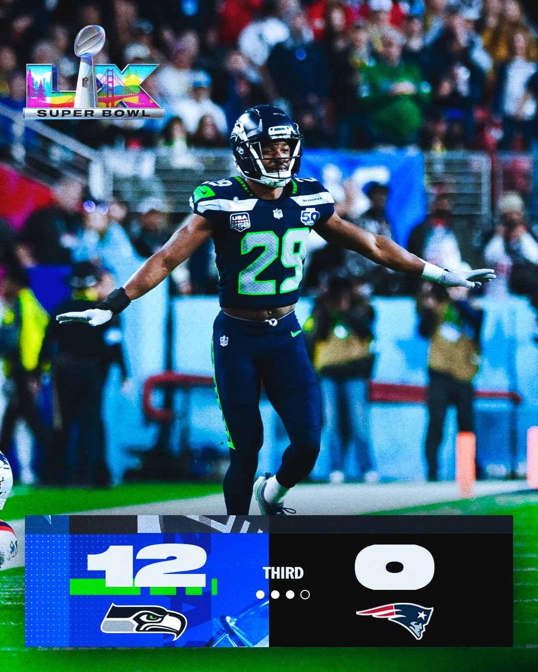 Primer turnover del Super Bowl LX