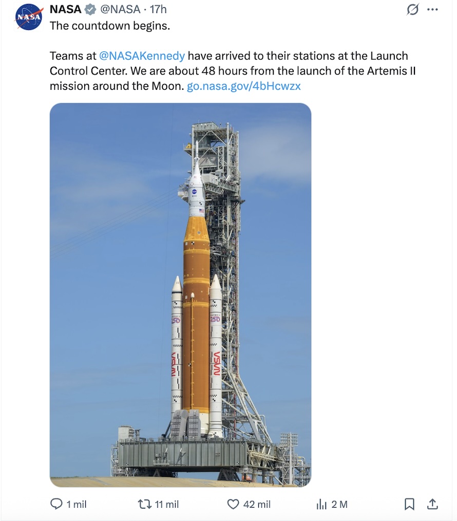 5 puntos sobre por qué es histórico el lanzamiento de Artemis II a la Luna