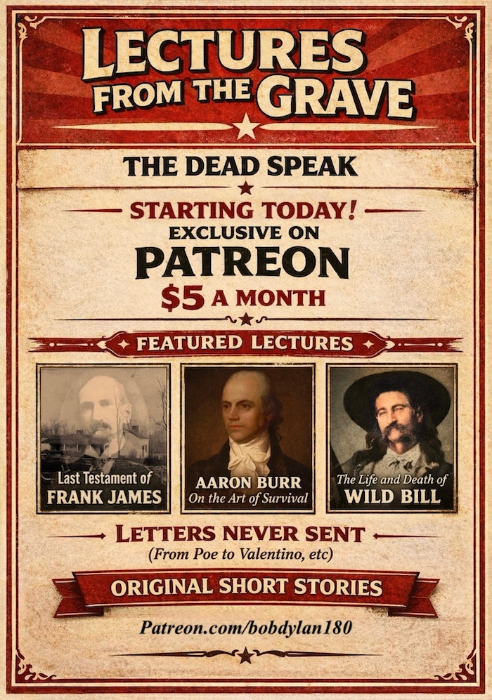 bob dylan lectures from grave