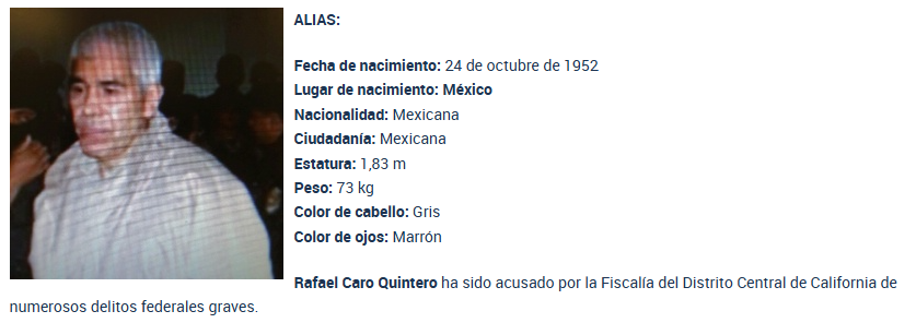 Ya hay fecha para el juicio de Rafael Caro Quintero... hasta 2027 