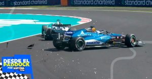 Checo Pérez impactó a Alex Albon