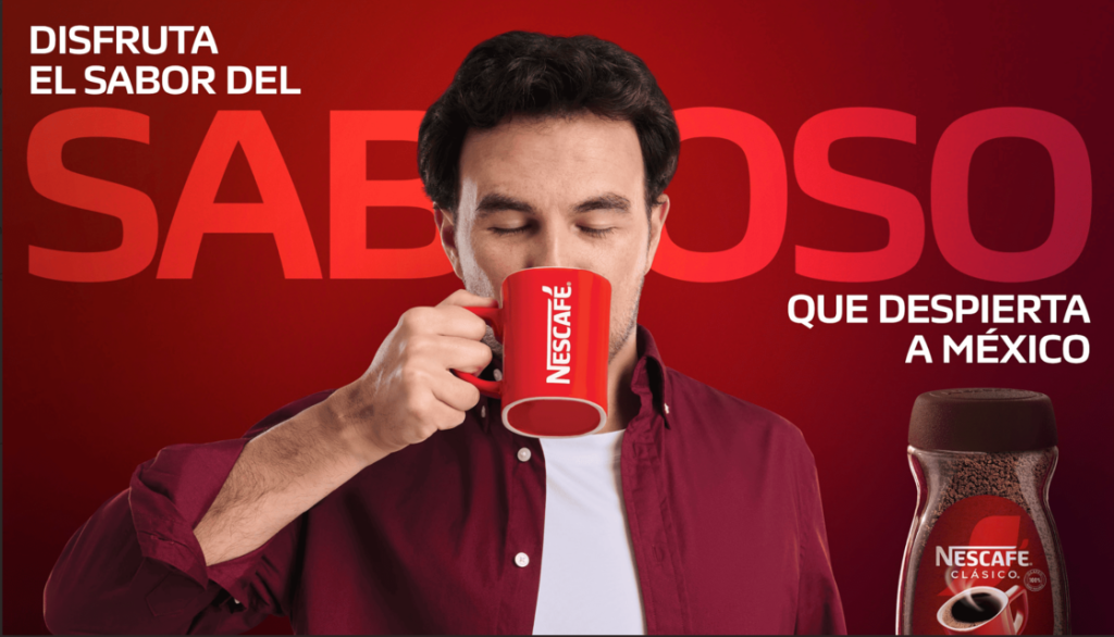 checo perez nescafe