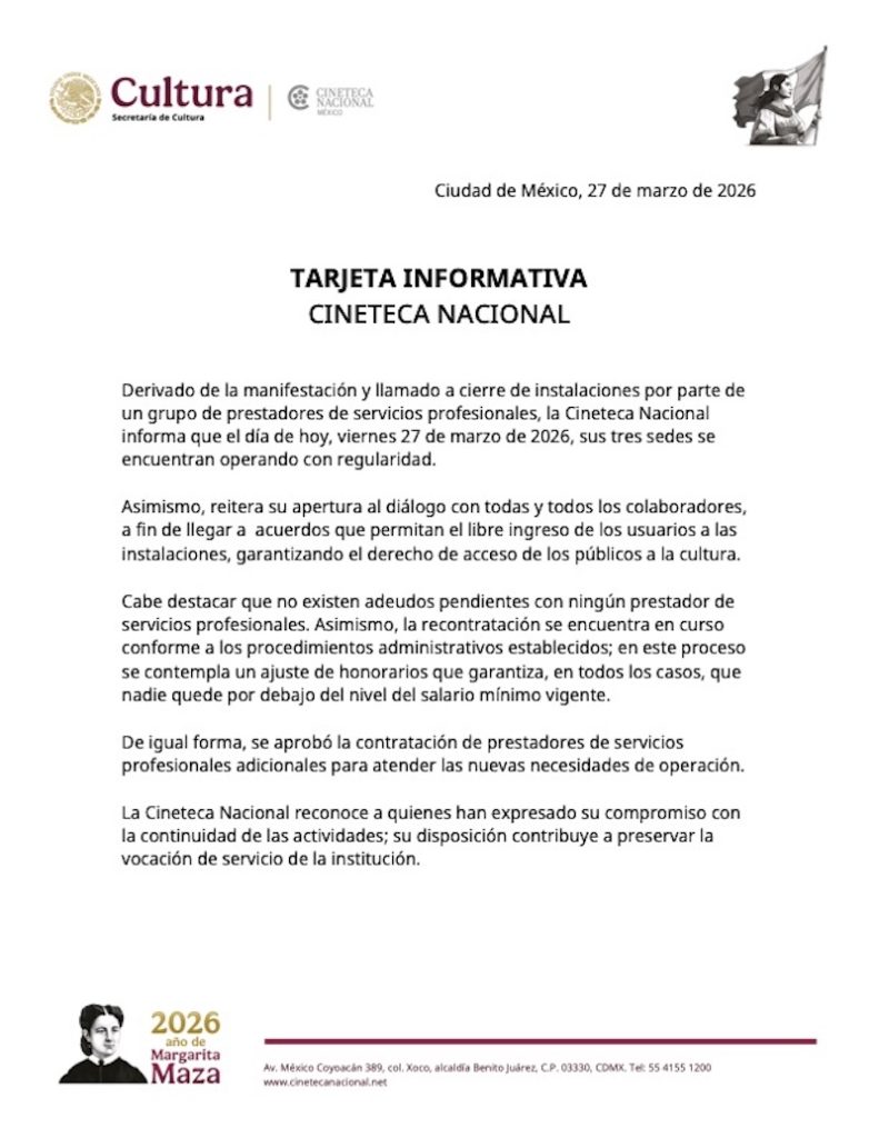 Y dicen que no hay paro: En protesta, trabajadores de Cinetera dejan entrar gratis