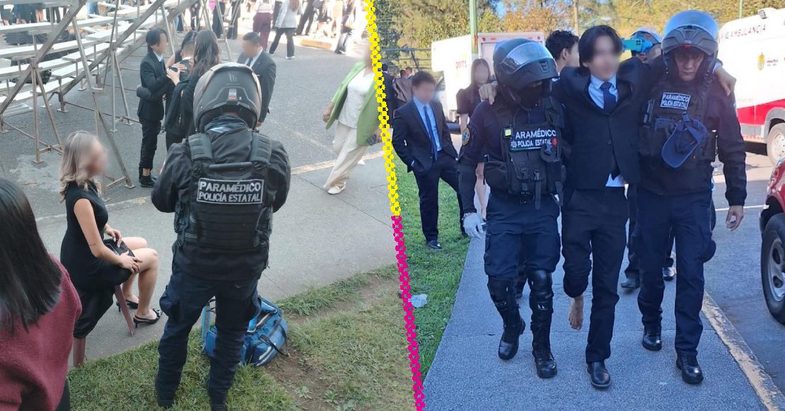 Colapsan gradas en foto de generación de la Universidad Veracruzana; 18 personas heridas