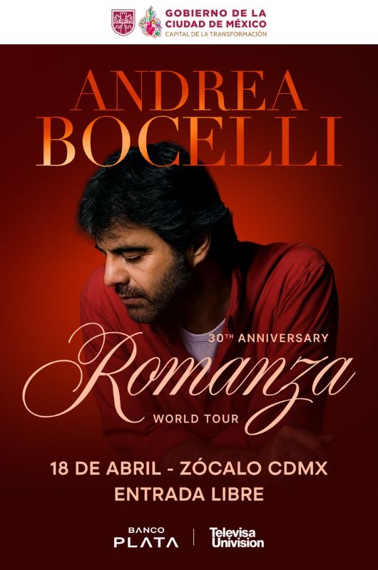 concierto gratuito zocalo cdmx andrea bocelli