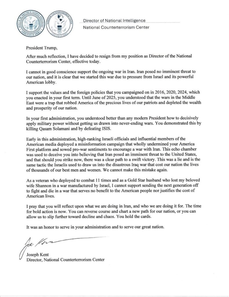 "Irán no representaba una amenaza": Renuncia el jefe de Contraterrorismo de Estados Unidos