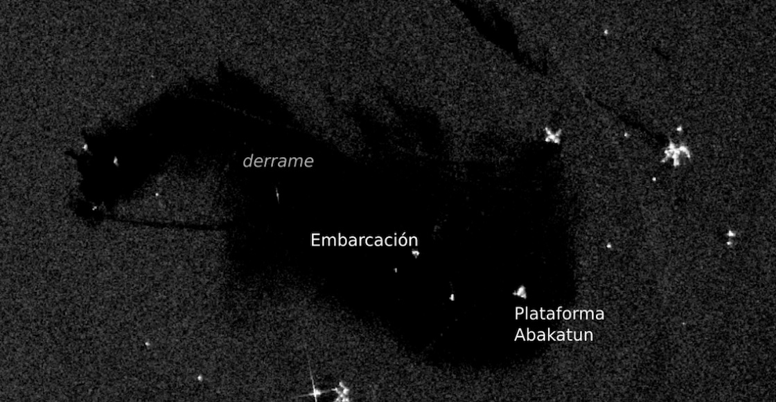 Imágenes satelitales para dimensionar el derrame de hidrocarburos en el Golfo de México