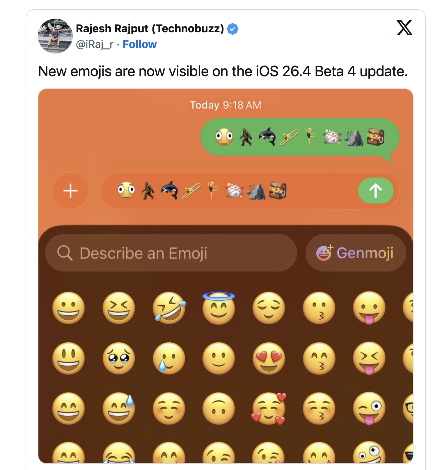 Pie grande, una orca y más: Los nuevos emojis que llegan con iOS 26.4