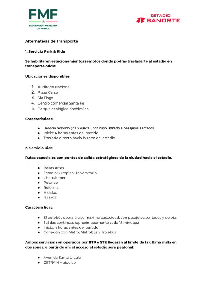 No habrá estacionamiento en el Estadio Azteca