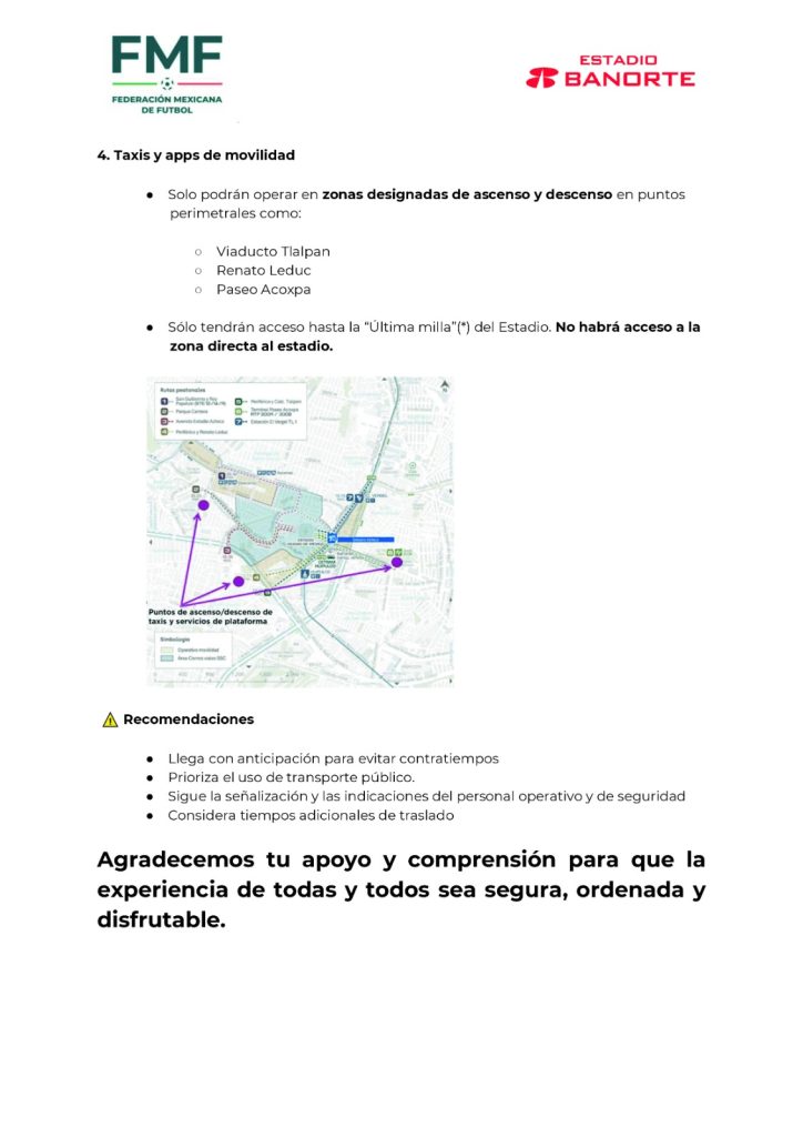 No habrá estacionamiento en el Estadio Azteca