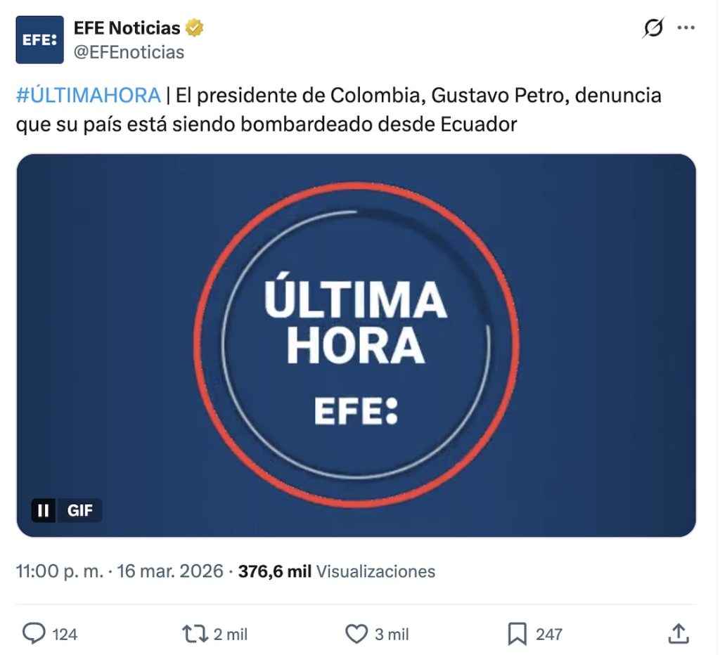 Gustavo Petro denuncia bombardeos de Ecuador en Colombia; Noboa lo desmiente