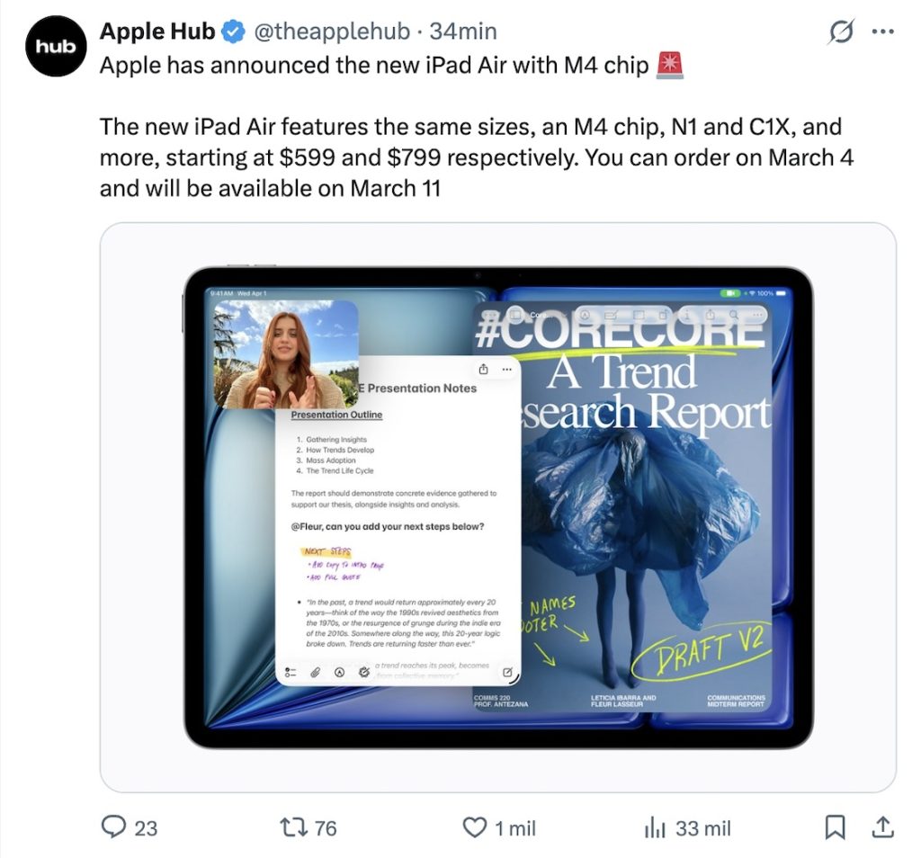 iPhone 17e y el nuevo iPad Air: Los nuevos anuncios de Apple 2026