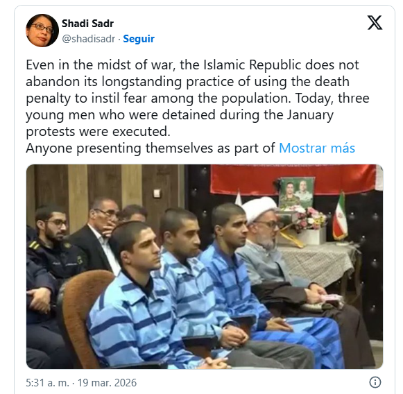 Irán ahorcó a tres jóvenes por protestar, incluido el campeón de lucha Saleh Mohammadi