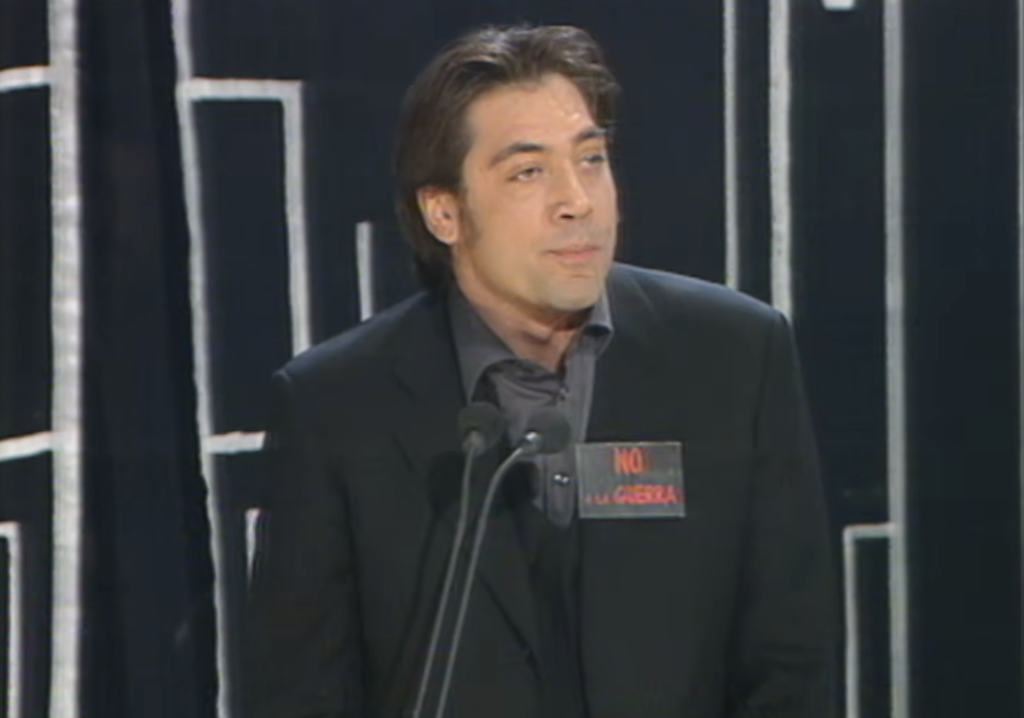 Javier Bardem en los Premios Goya 2003
